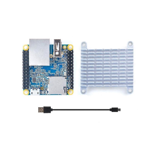För Nanopi Neo V1.4 Development Board+kylfläns+- USB kabel Allwinger H3 Core 512mb Ram Openwrt/ Mod