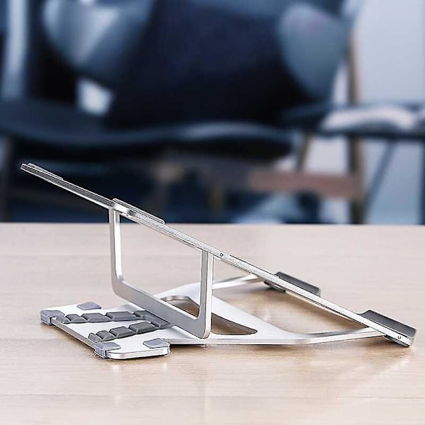 Justerbar Aluminium Laptop Stativ Skrivebordsholder Riser Til Macbook Notebook Tablet