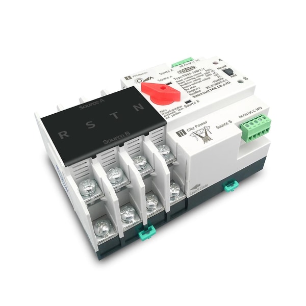 Din Rail 4p automatisk överföringsomkopplare Elektriska väljarbrytare Oavbruten power 4p 100a