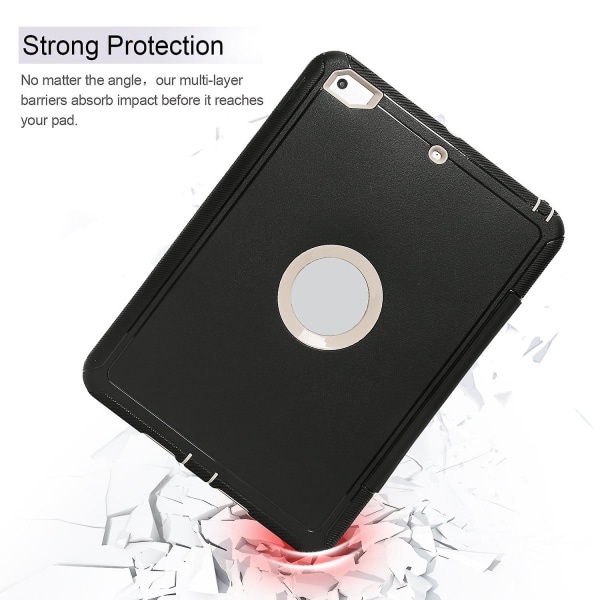 Harmaa Smart Cover + Iskunkestävä Defender- case Apple Ipad Pro 9.7:lle