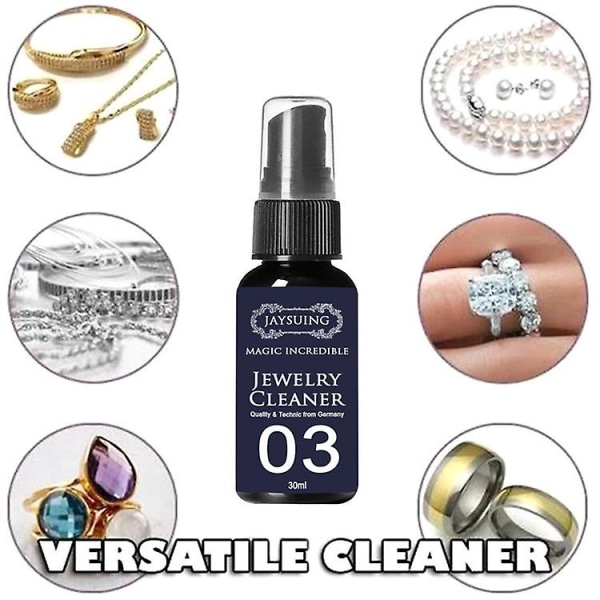 2x Smycken Diamond Cleaner Anti-tarnish Silver Gold Gem Polerlösning Spray