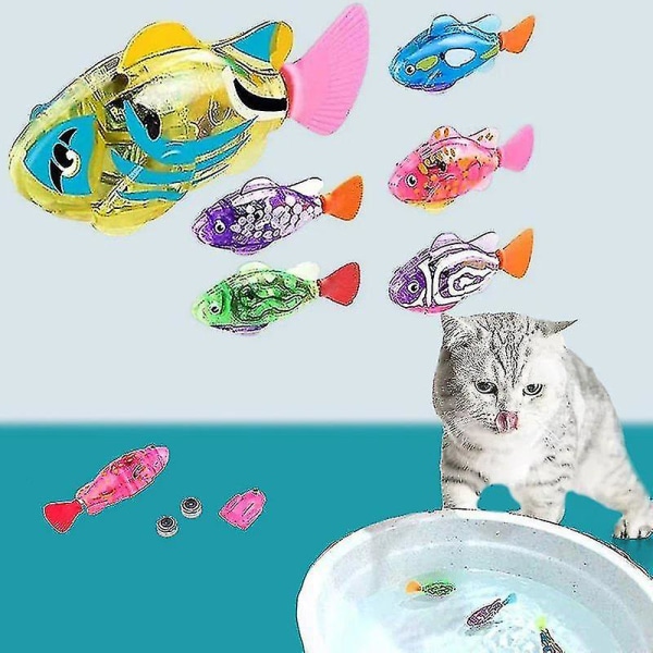 Simulering elektrisk fisk med lys søt induksjon katt interaktive leker Nytt
