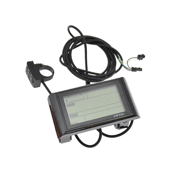 24-72v Sw900 LCD-näytön ohjaus Sähköpyörän nopeusmittari Nopeusmittari Langallinen nopeuslaskurikoodi