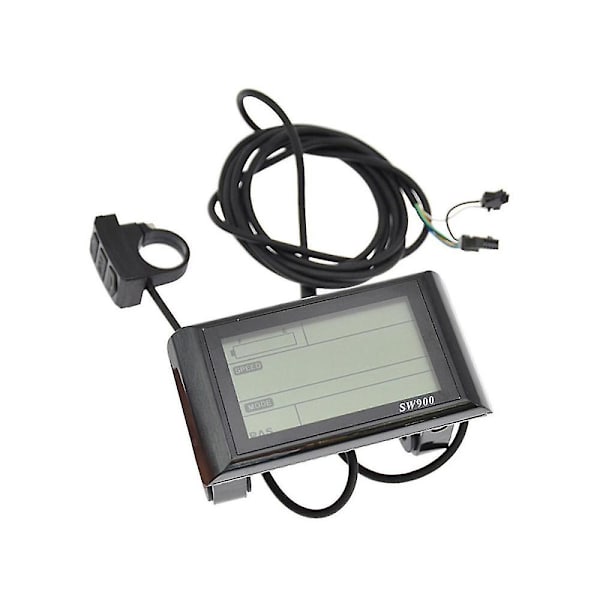 24-72v Sw900 Lcd-näyttöohjaus Sähköpyörän nopeusmittari Nopeusmittari Johdotettu nopeuslaskuri koodi