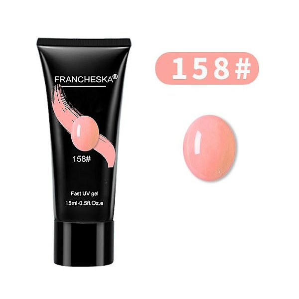 15ml Klar Vit Nagel Poly Acryl Gel UV LED Builder Akrylgel för Snabb Förlängning