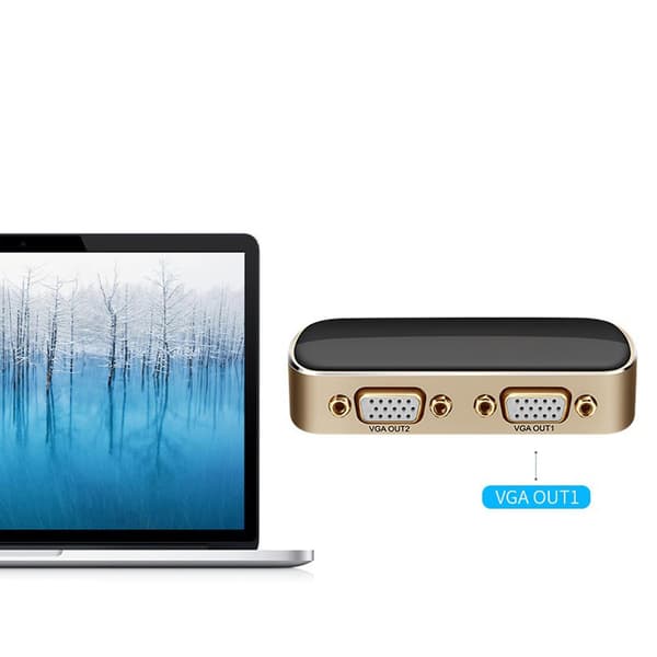 VGA-splitter 1080p VGA-switch 1 ind 2 ud han til hun 1m kabel til stationær computer