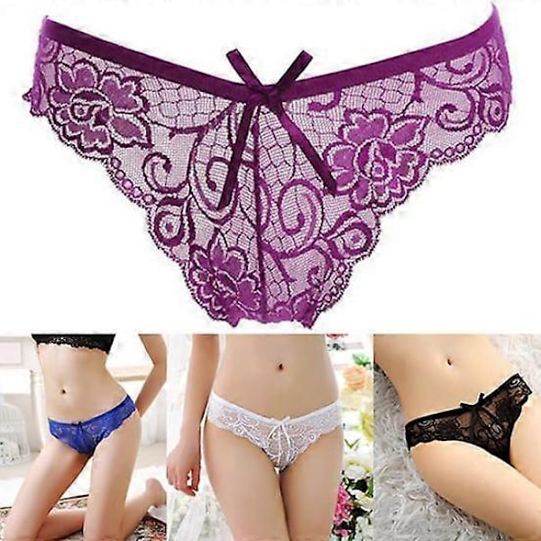 Trosor för kvinnor G-string Lingerie Sexig Söt Spets V-string Trosor Underkläder