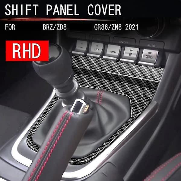 För 2022 86 Brz 2021-2023 Bil Central Control Gear Panel Shift Panel Trim Cover Kolfiber