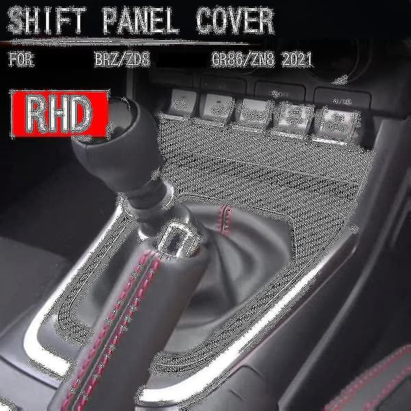 Til 2022 86 Brz 2021-2023 Bil Central Control Gear Panel Shift Panel Trim Cover Carbon Fiber
