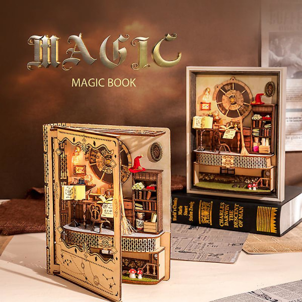 3d gør-det-selv bogstand Magic Book Håndlavet samling til børns puslespil Festival julegave