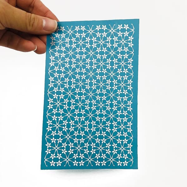 Återanvändbara silkesstensilschabloner Silkscreen-mesh-screen-tryck för DIY-örhängen