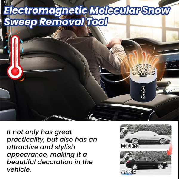 3 stk elektromagnetisk molekylær interferens Frostvæske instrument for snøfjerning, kjøretøy mikrobølge molekylært avisingsinstrument