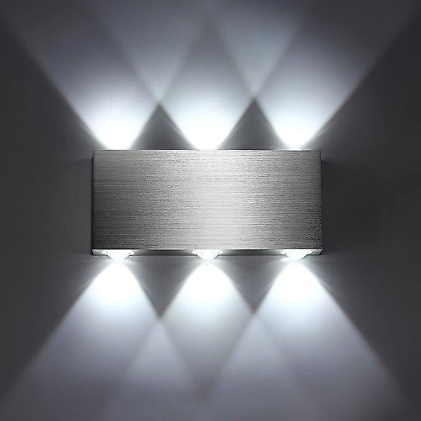 LED Vegglampe 6W Innendørs Moderne Vegglampe Firkantet Opp Ned Aluminium Belysning Dekorasjonslys for Bedr