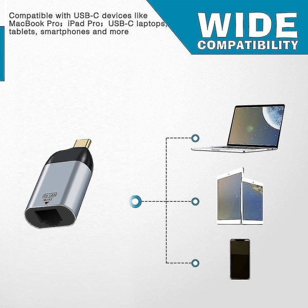 Usb C till Ethernet-adapter Usb-c till Rj45 Lan-nätverkskonverter