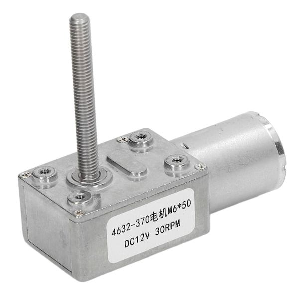 DC-växelmotor 30RPM med snäckväxel självlåsande förmåga DC12V M6x50mm