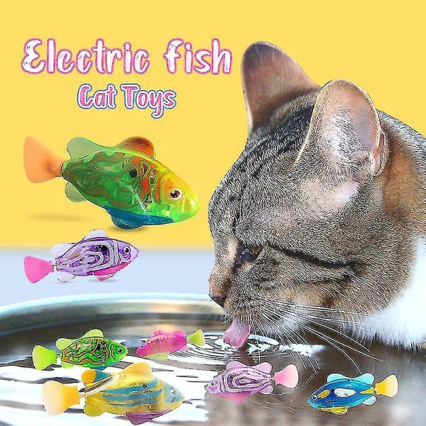 Simulering elektrisk fisk med lys søt induksjon katt interaktive leker Nytt