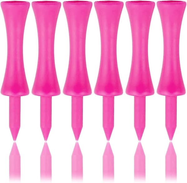 Paket med 100 rosa 57 mm plastgolftee