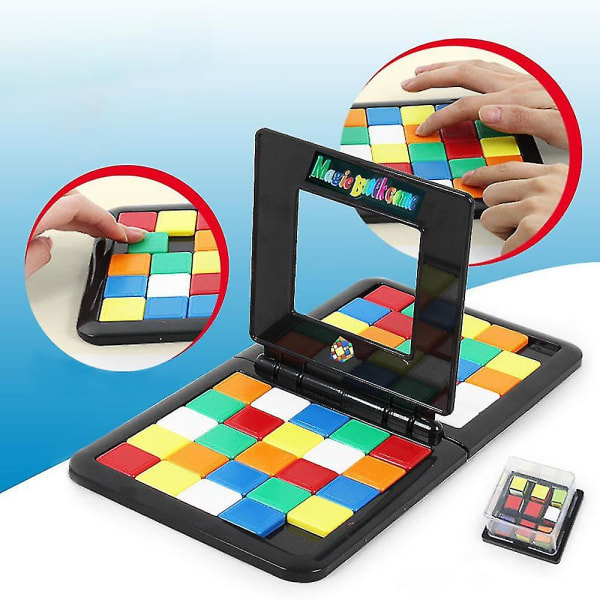 Color Battle Square Race Game Forælder-barn Square Desktop Børn Puslespil Læring Pædagogisk legetøj Anti Stress Drenge Piger Gaver