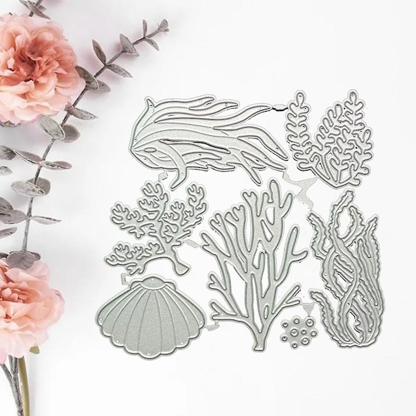 Akvatiske planter metalklippestans skabelon DIY Scrapbooking Album Papirkort Skabelonform Embossing Kunsthåndværk Dekoration