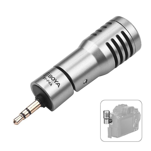 By-p4a Omnidireksjonell Kondensatormikrofon Mini Mic Med Vindskjerm 3.5mm Trs Plugg For Kamera Videokamera Vlog Opptak Live Stream Intervju