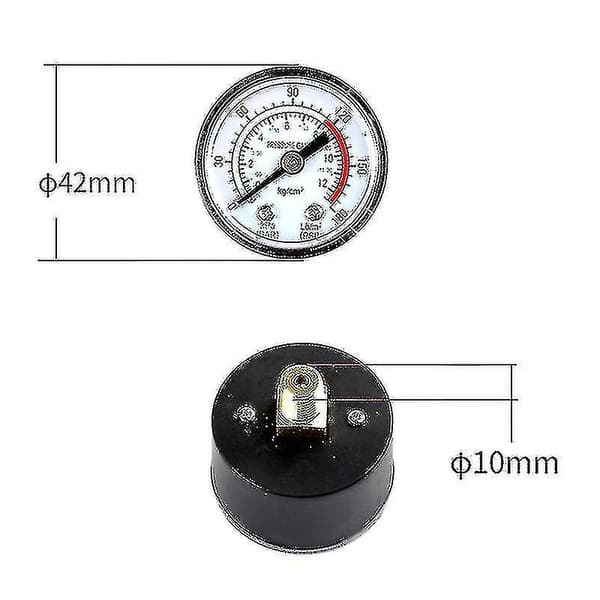 90-120psi Luftkompressor Grenrör Regulator Mätare Tryck Hållbar Brytare Kontroll