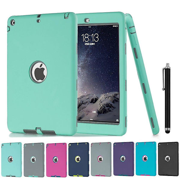 Stødsikker Anti-støv Robust Gummi Hård Bagside Cover til Apple iPad 2 3 4