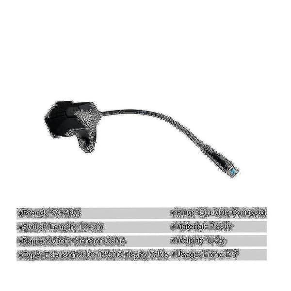 Elektrisk cykel 850c P850c Display Switch Controller Förlängningskabel för Bbs01 Bbs02 Mid Drive Access