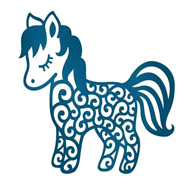 Sød hest metal skæredør DIY håndværk kulstofstål prægnings skabelon stencil