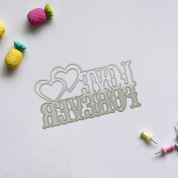 Kærlighedsord Skæredøre Metal Embossing Stencils Til Scrapbooking Diy Håndværk