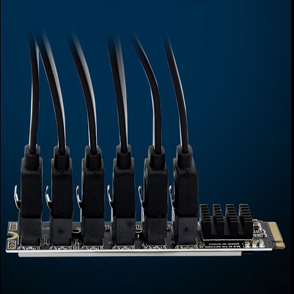 M.2 (pcie 3.0) - 6-porttinen Sata Iii 6g Ssd -sovitin Sataiii-kaapelilla