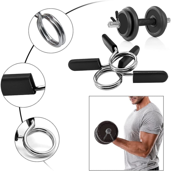 4 kpl Heilwiy 30 Mm Pinces Ressorts Poid Poids Haltres, Barbell Gym Poids Barre Gift