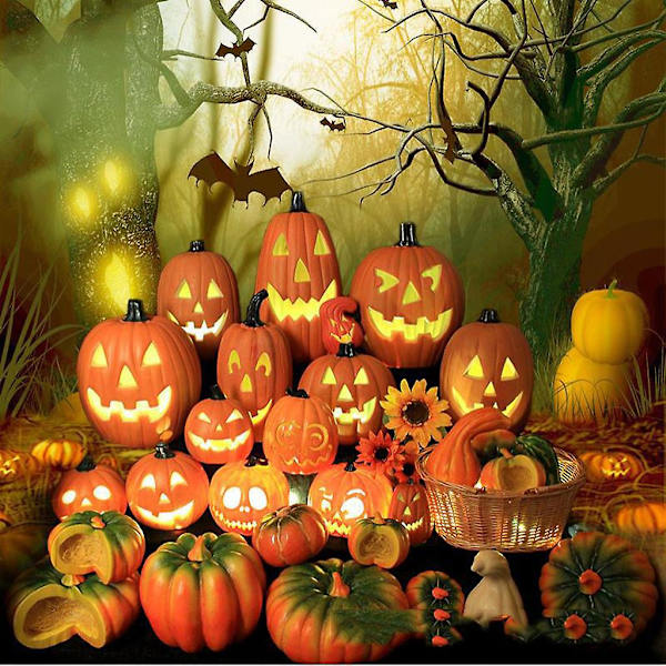 Feriepynt Halloween LED Lys Lampe Kreativ Lygte Hjem Rekvisitter Bar Horror