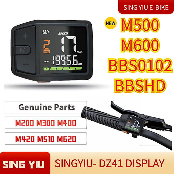 BAFANG-DZ41 display skärm lämplig för åttkantig centralmotor M500 M600 BBS0102 HD instrument