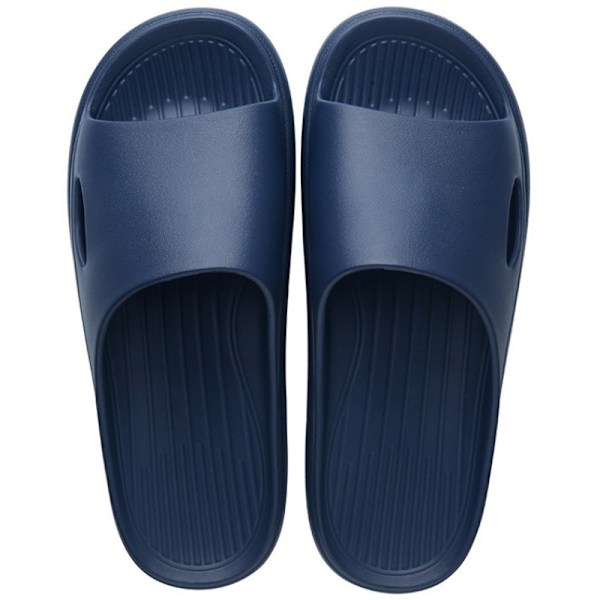 Dame badeværelse brusebadsslippers, herre gymnastiksal sovesal slippers, indendørs strand anti-slip slippers, kan bæres udenfor navy blue 280 (for men 44-45)