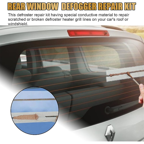 DIY Bil Bakrute Defogger Reparasjonssett Riper Ødelagt Defroster Varmeapparat Rutenett