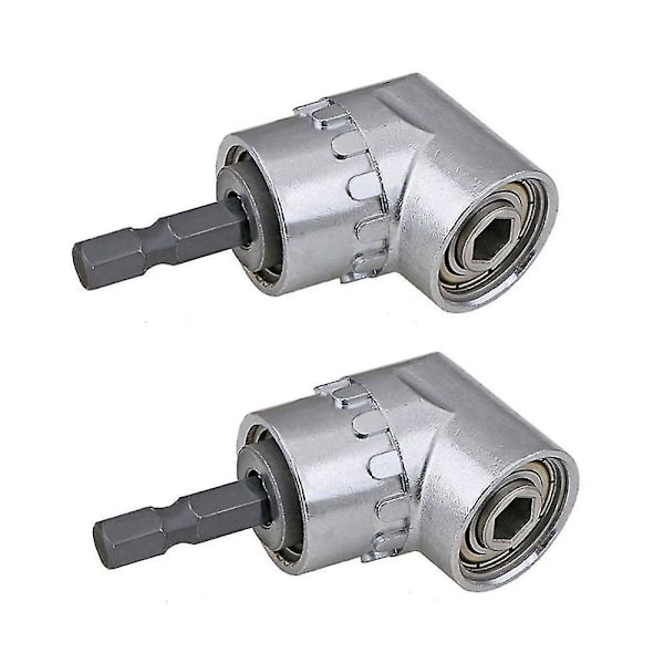 2 st Rättvinklig Borr, 105 Grader Multifunktionell Rättvinklig Skruvdragare Med 1/4 tum Hex Bit Socket Scre