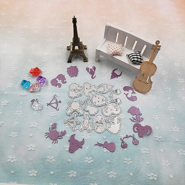 Kulstofstål Constellation Tegn Skæredør Embossing Skabelon Skimmel Diy