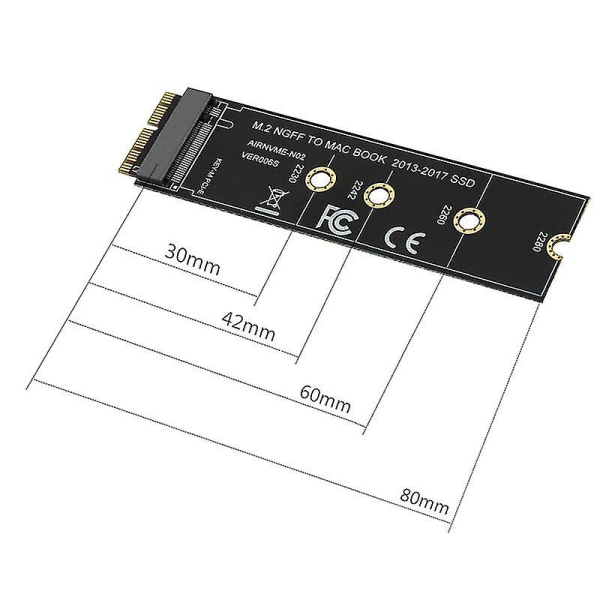 M.2 Nvme SSD -muuntokortti Pro Retina 2013-2017 Nvme/ahci SSD -sarjalle A1465 A1466 A1398