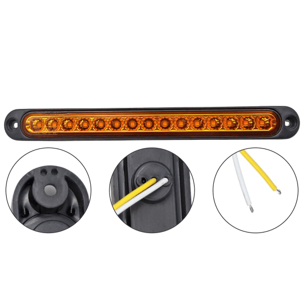 2 stk rav 15LED bil lastebil DRL lys bar brems bakre blinklys stopp halestripen