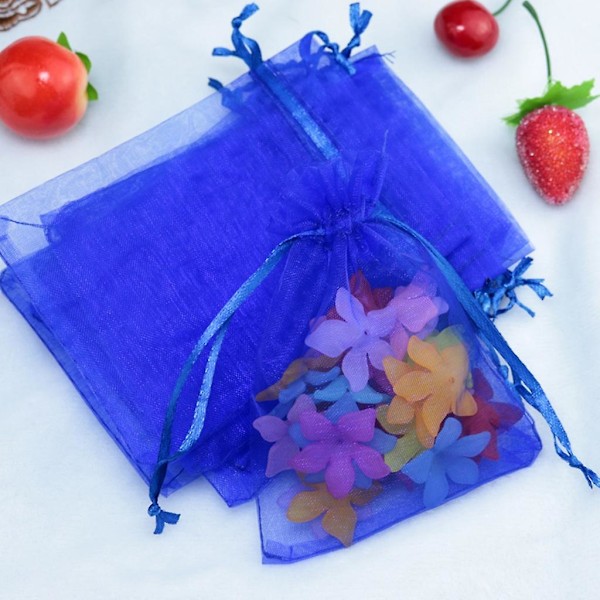 100 stk. netpose med tilpasset logo i chiffon organza smykkepose