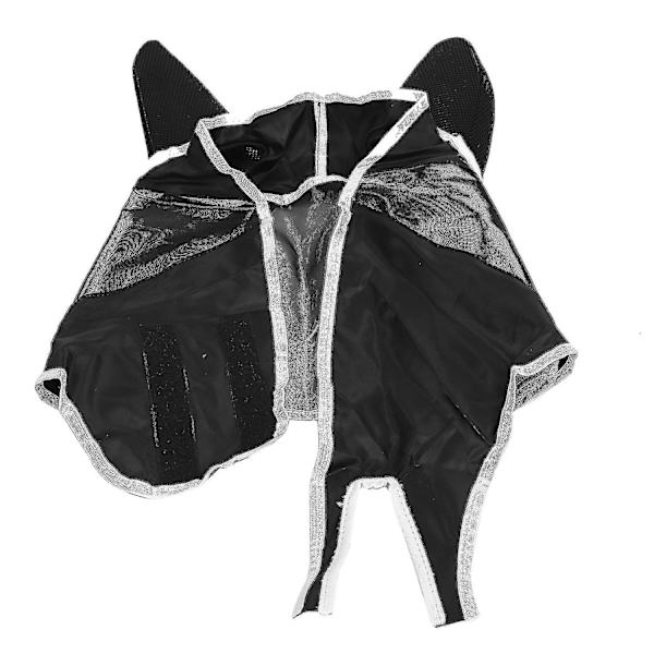 Heste Mesh Ansigtsmaske Med Ører Åndbar UV-beskyttelse Insektsikker Synlig Maske