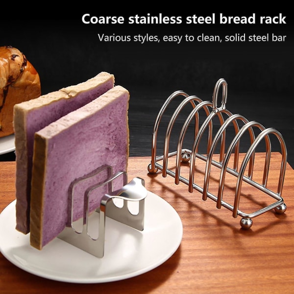 Toastholder Matkvalitet Rustfast rustfritt stål Toaststativ Flere skivehull Brødstativ Gadget Kjøkkentilbehør