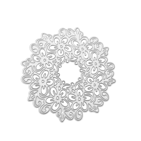 Krans skjærende dør stencil DIY scrapbooking preging album papir kort håndverk