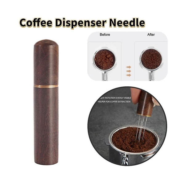 1 sett kaffenåldispenser Kafferører, rustfritt stål kaffe espresso røreverktøy