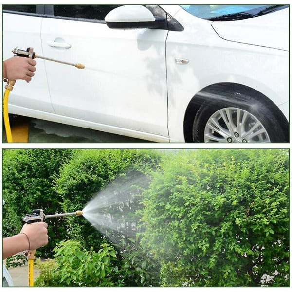 Högtryckstvätt Spraypistol Trädgårdsrengöringspistol 360 Roterande Vatten Biltvätt Set Vattning Husdjur Dusch Rengöring