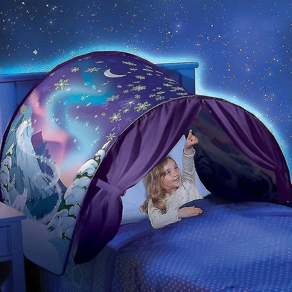 Sengemyggenet Sengehimmel børnestjernet drømmetelt Seng Foldeligt lysblokerende telt Indendørs drømmedekoration