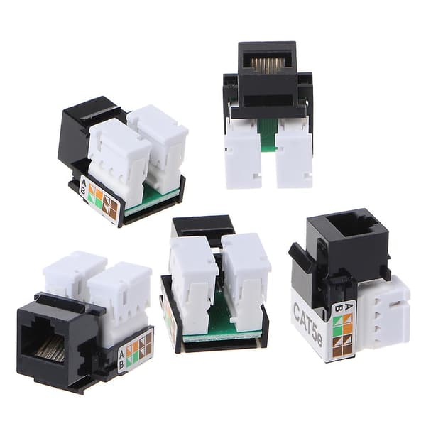Cat5e Rj45 Keystone Jacks -moduuliliitin Ethernet seinälevyyn kytkentäpaneeliin