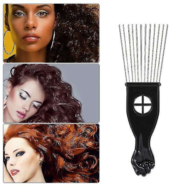 3 st metall afrokam pick kam frisyr stylingverktyg