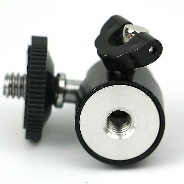 Svart Mini 1/4\" 360 Swivel Ball Head Skruv Stativ Dslr Ballhead Stativ Kompatibel Kamera Hfmqv