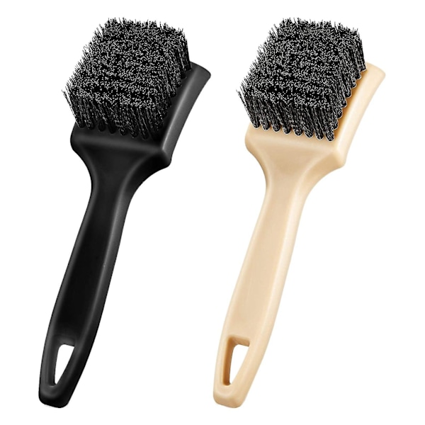 2pc Car Carpet Upholstery Cleaner Brush Car Wheel And Tires Brush Car Detailing Brushes Car Wash Ac